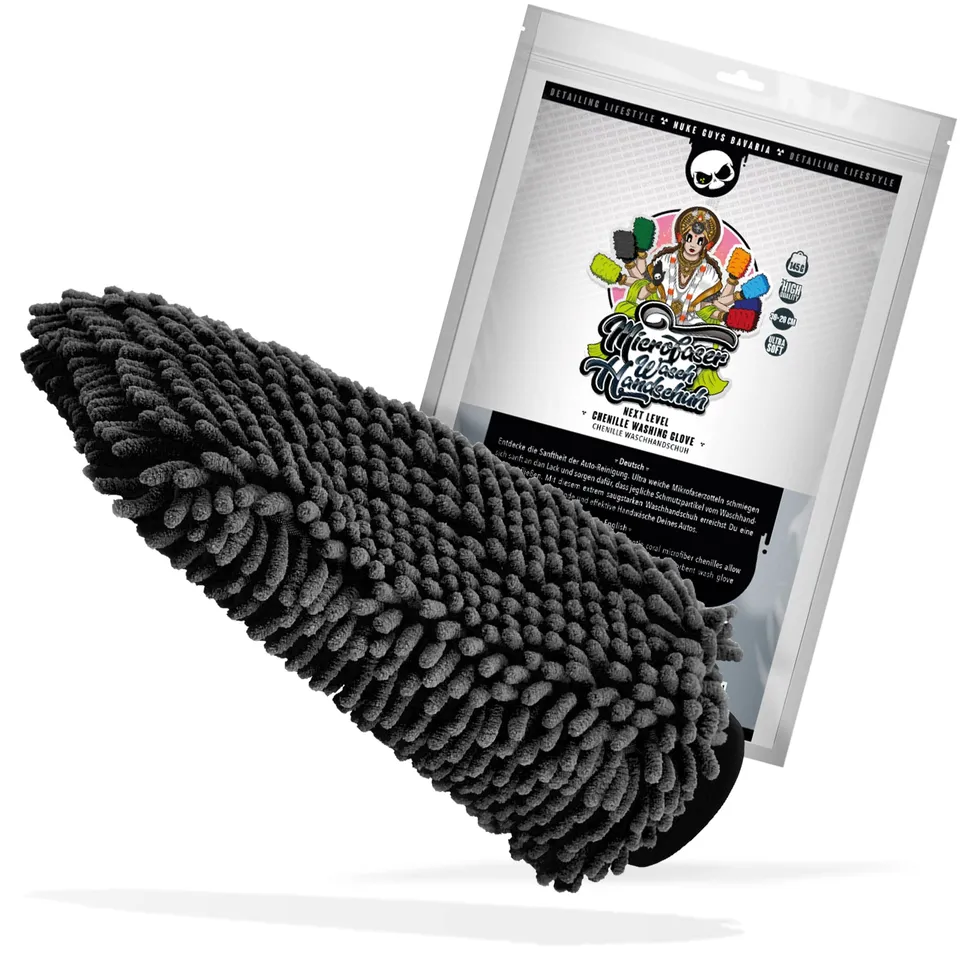 nuke-guys-xl-chenille-waschhandschuh-schwarz-mikrofaser image 1