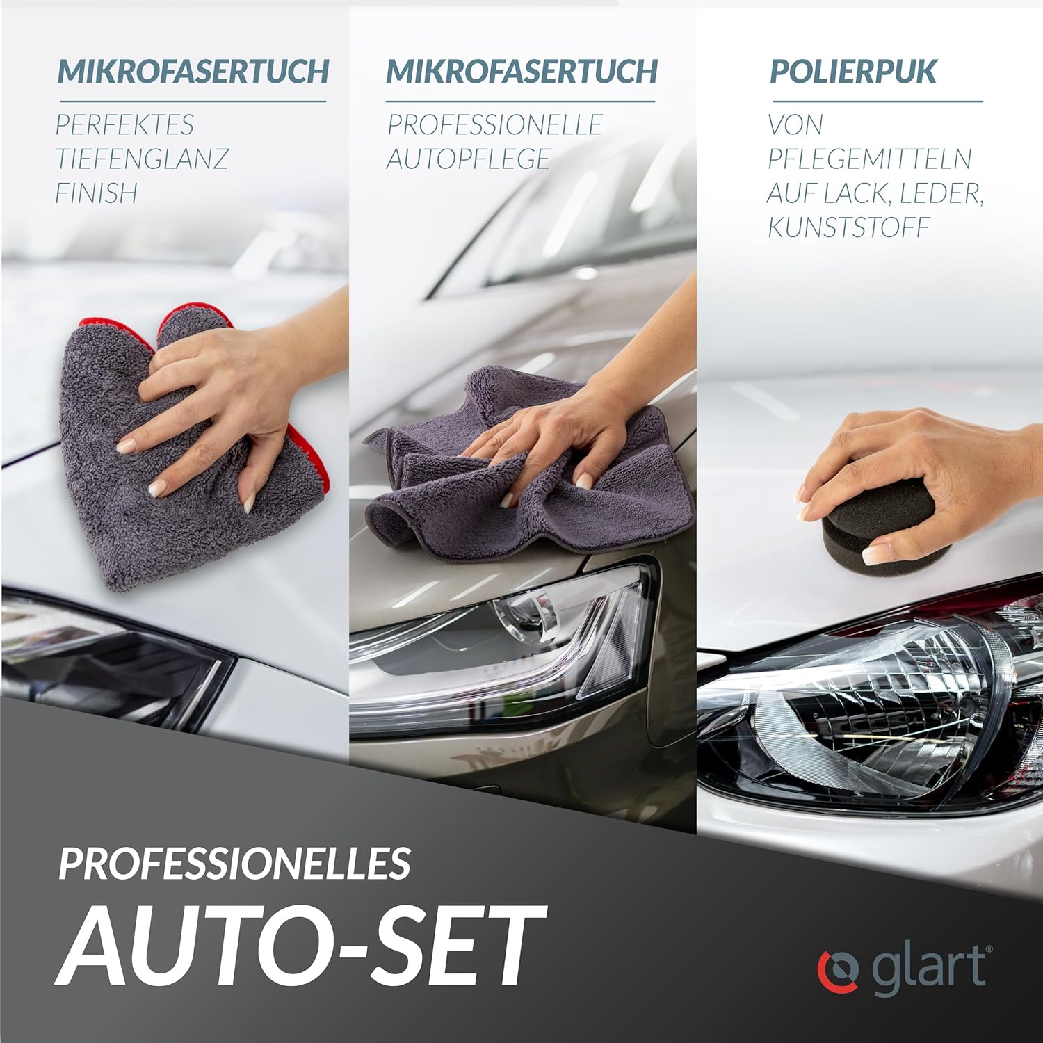 glart-lackpflege-waschset-3-teilig-mikrofasertuch-trockentuch image 3