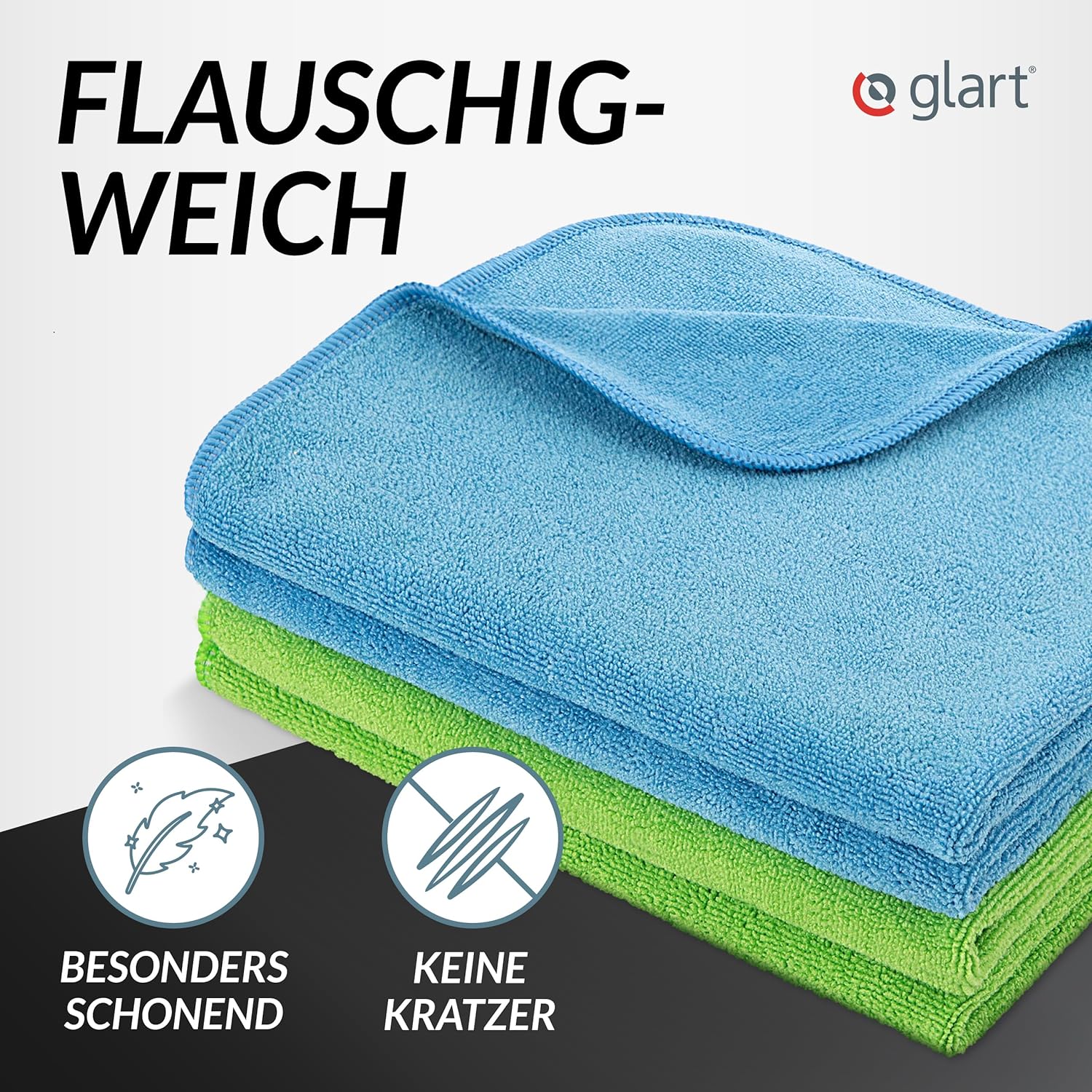 glart-mikrofasert-cher-40x40-4er-set-blau-gr-n-fusselfrei image 2