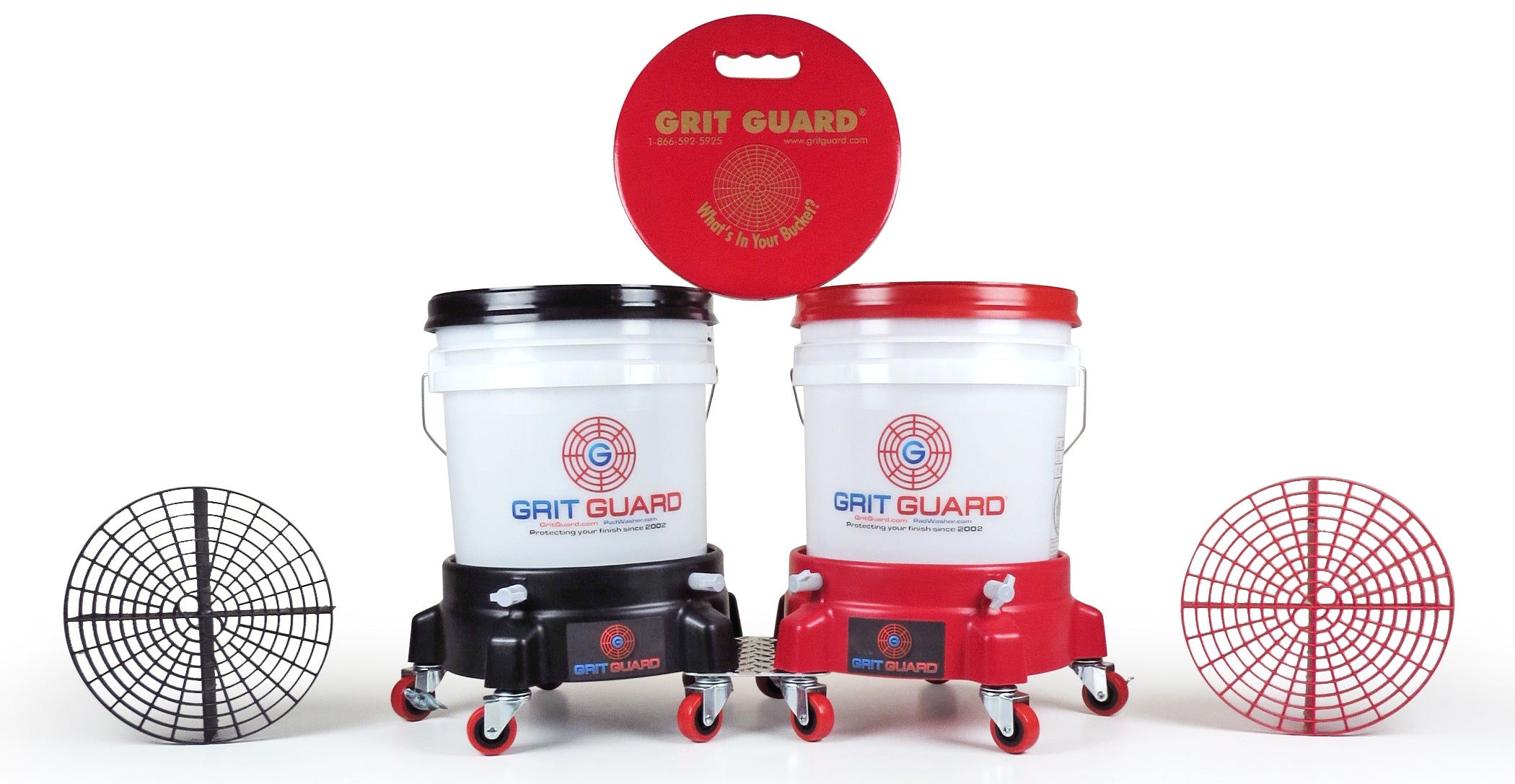 grit-guard-dual-waschsystem-blau-rot-2x19l-mit-dolly image 4