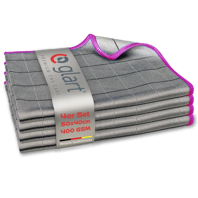 glart-44c4p-carbontuch-scheibentuch-4er-set-50x40-cm-fusselfrei image 1