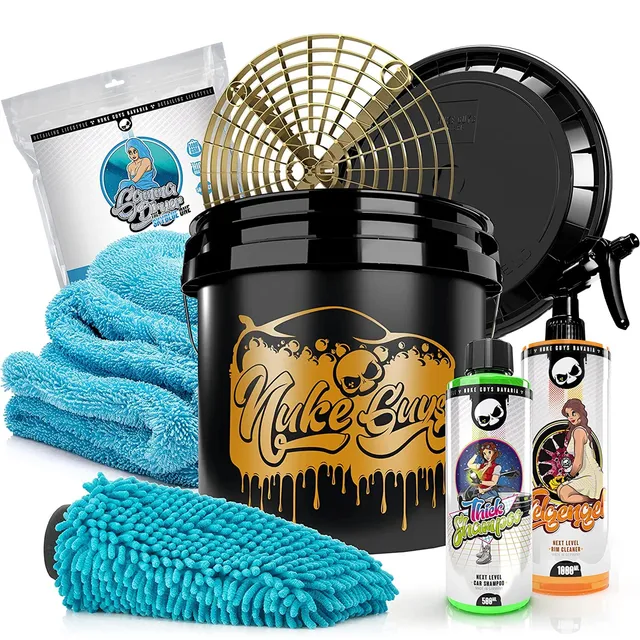 nuke-guys-bundles-gold-bucket-3-5gal-wascheimer-set-mit-shampoo-ph-neutral image 1