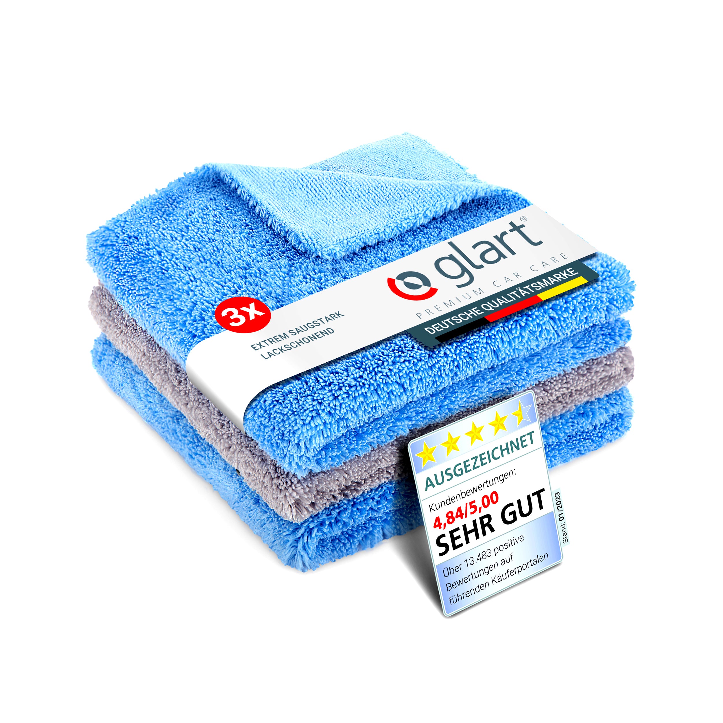 glart-mikrofasert-cher-40x40-poliertuch-3er-set-premium image 1