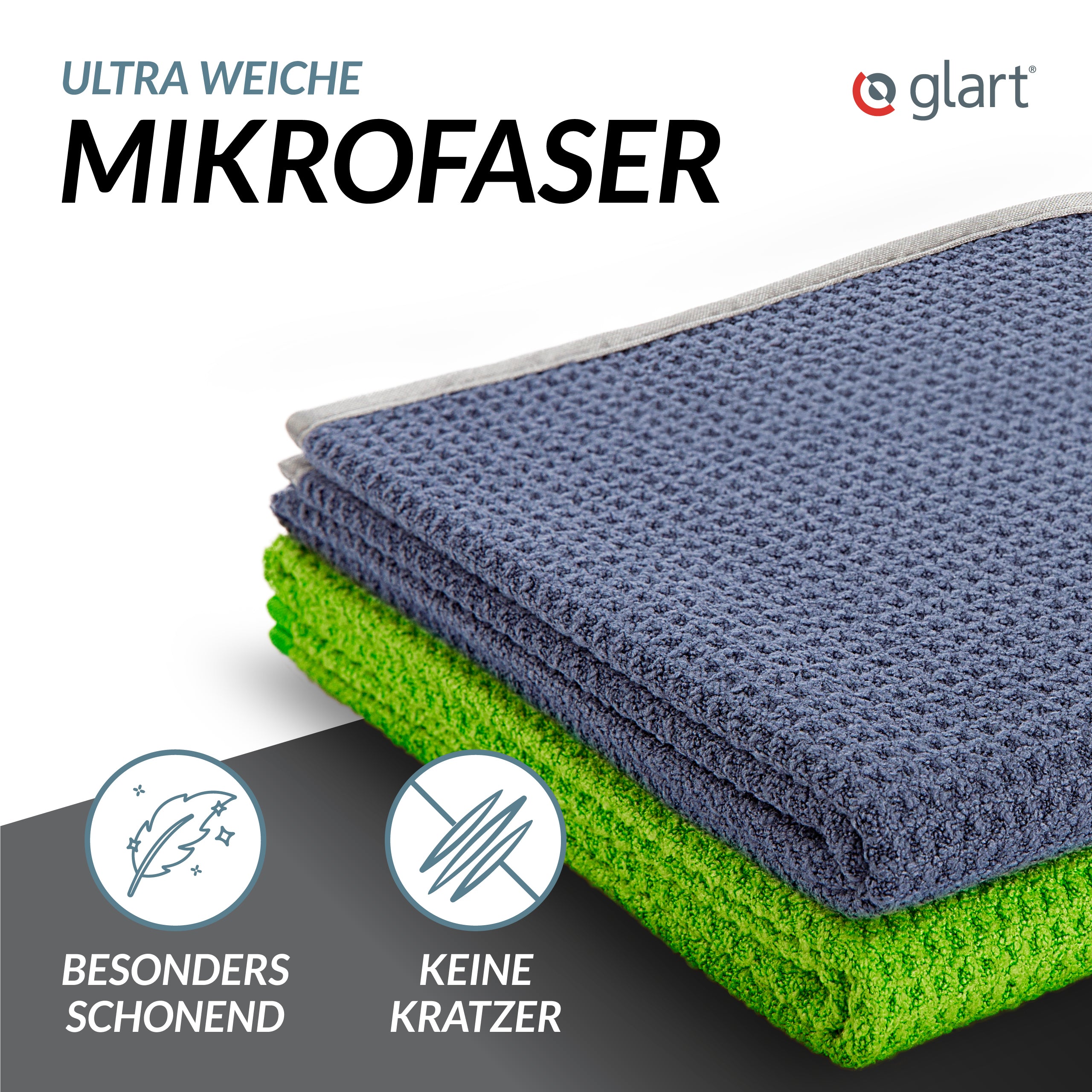 glart-trockent-cher-2er-set-gr-n-70x40-cm-waffelstruktur image 2