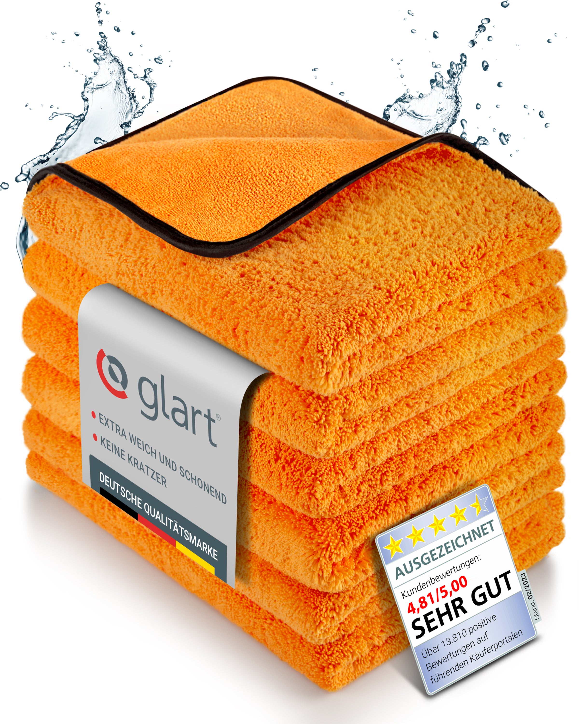 glart-mikrofasert-cher-90x60-trockentuch-xxl-6er-set-fusselfrei image 1