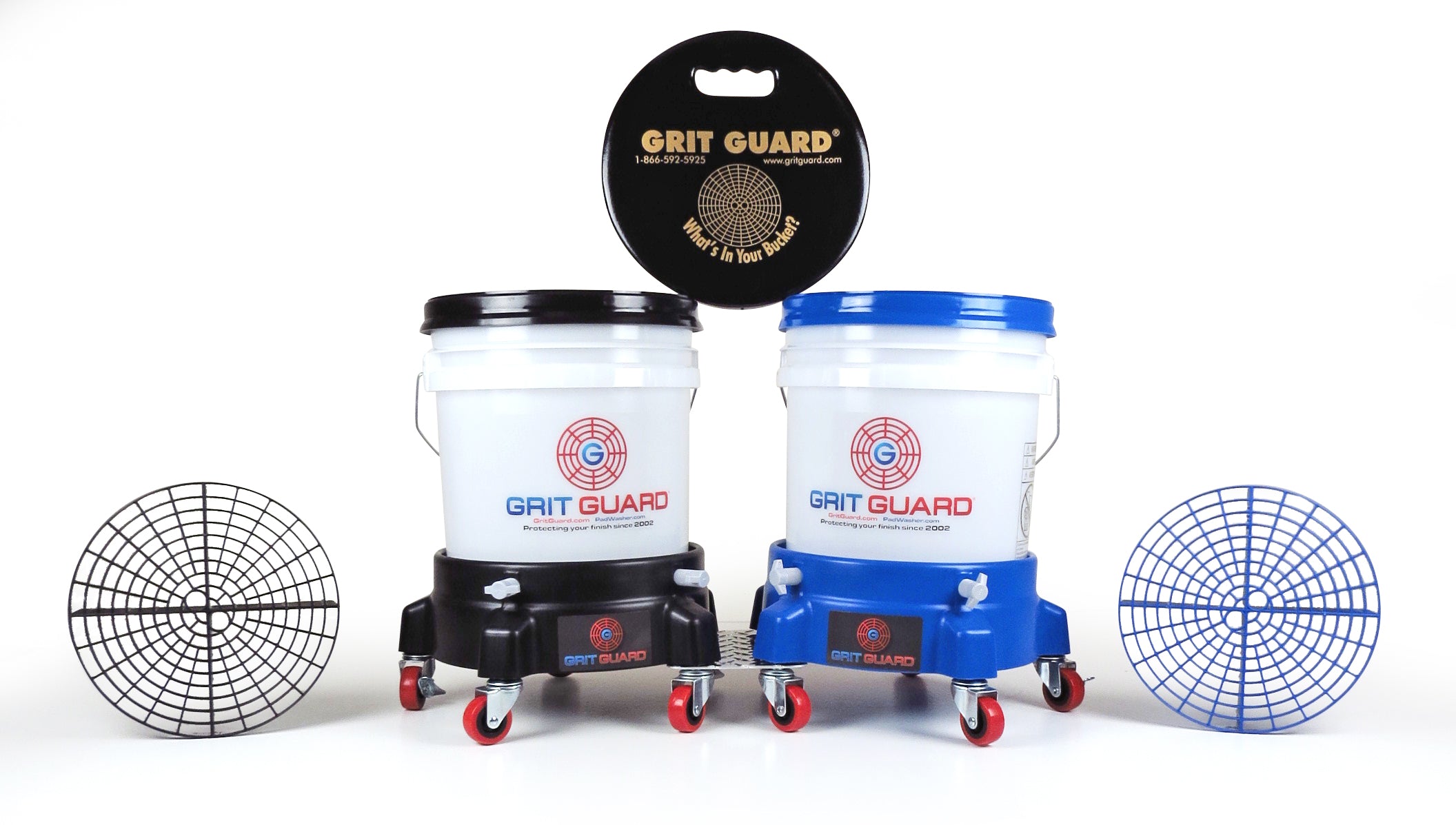 grit-guard-dual-waschsystem-blau-rot-2x19l-mit-dolly image 3