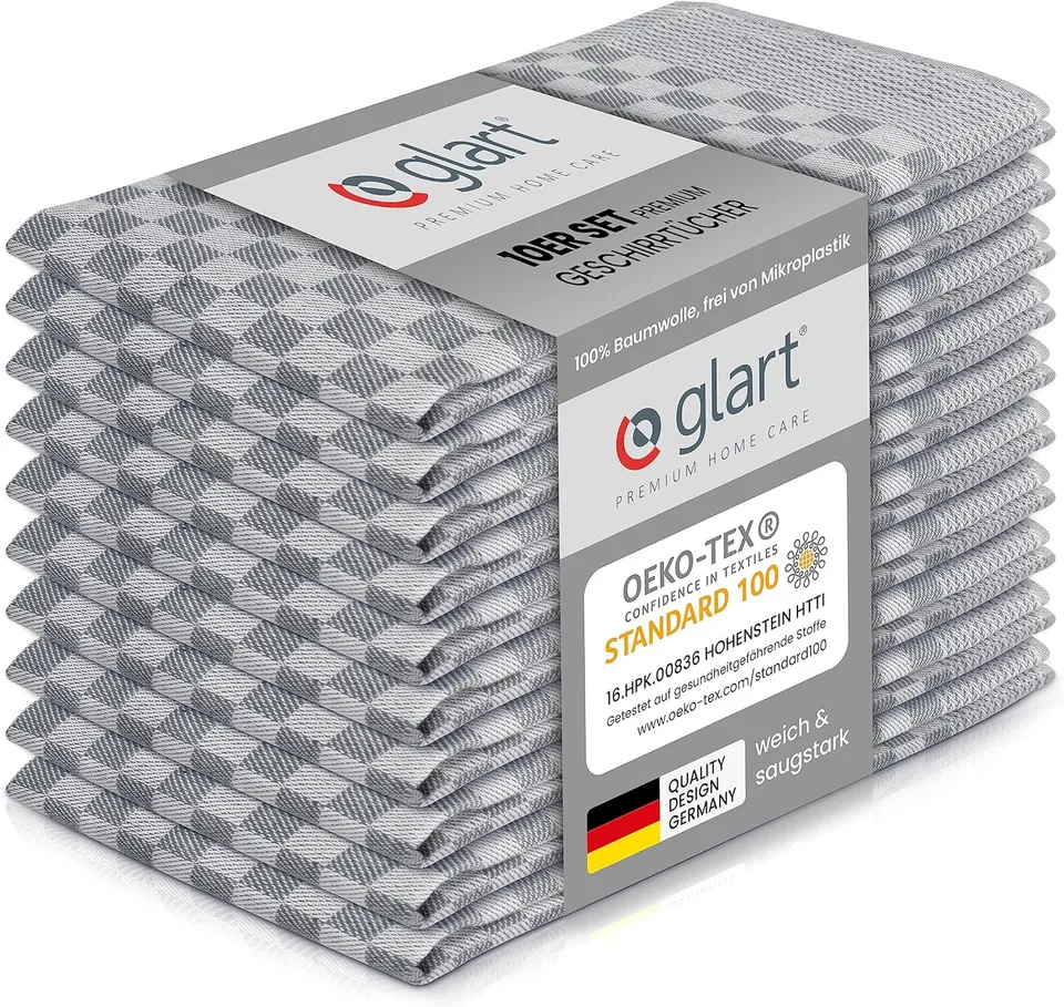 glart-geschirrt-cher-geschirrtuch-10er-set-50x70-grau-vollzwirn image 1