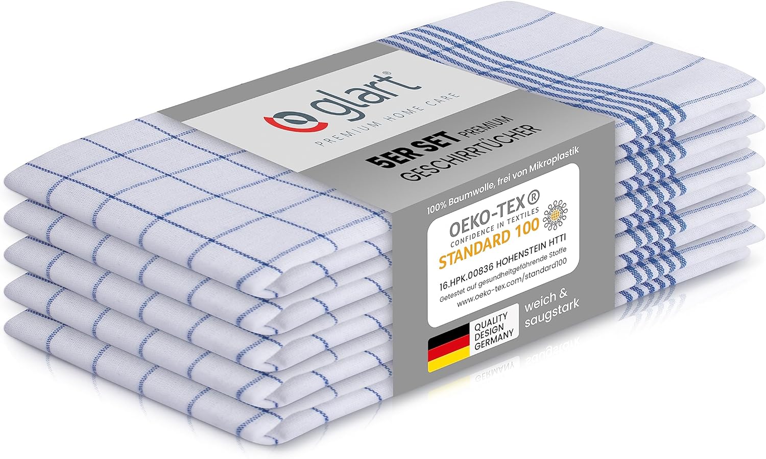 glart-geschirrt-cher-geschirrtuch-5er-set-50x70-blau-karo image 1