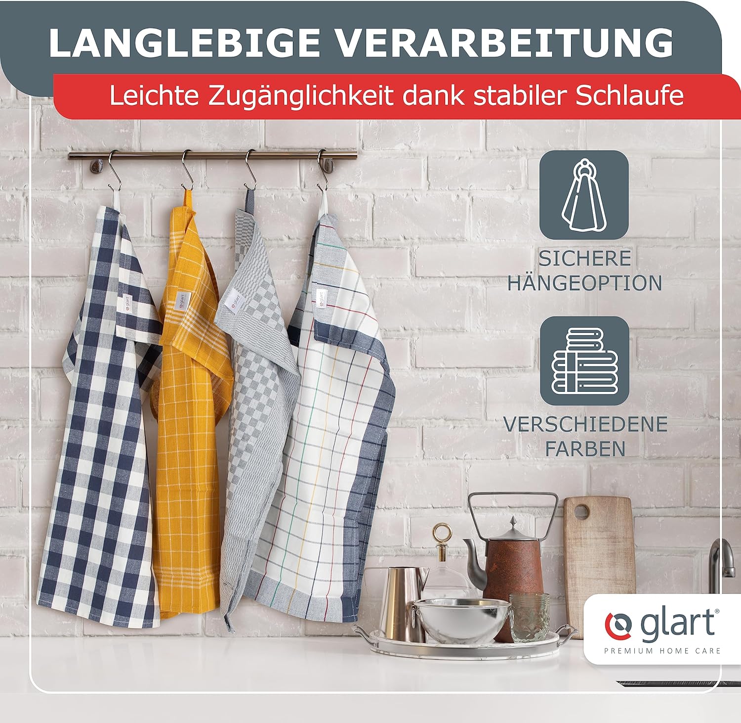 glart-geschirrt-cher-geschirrtuch-10er-set-50x70-gelb-baumwolle image 2