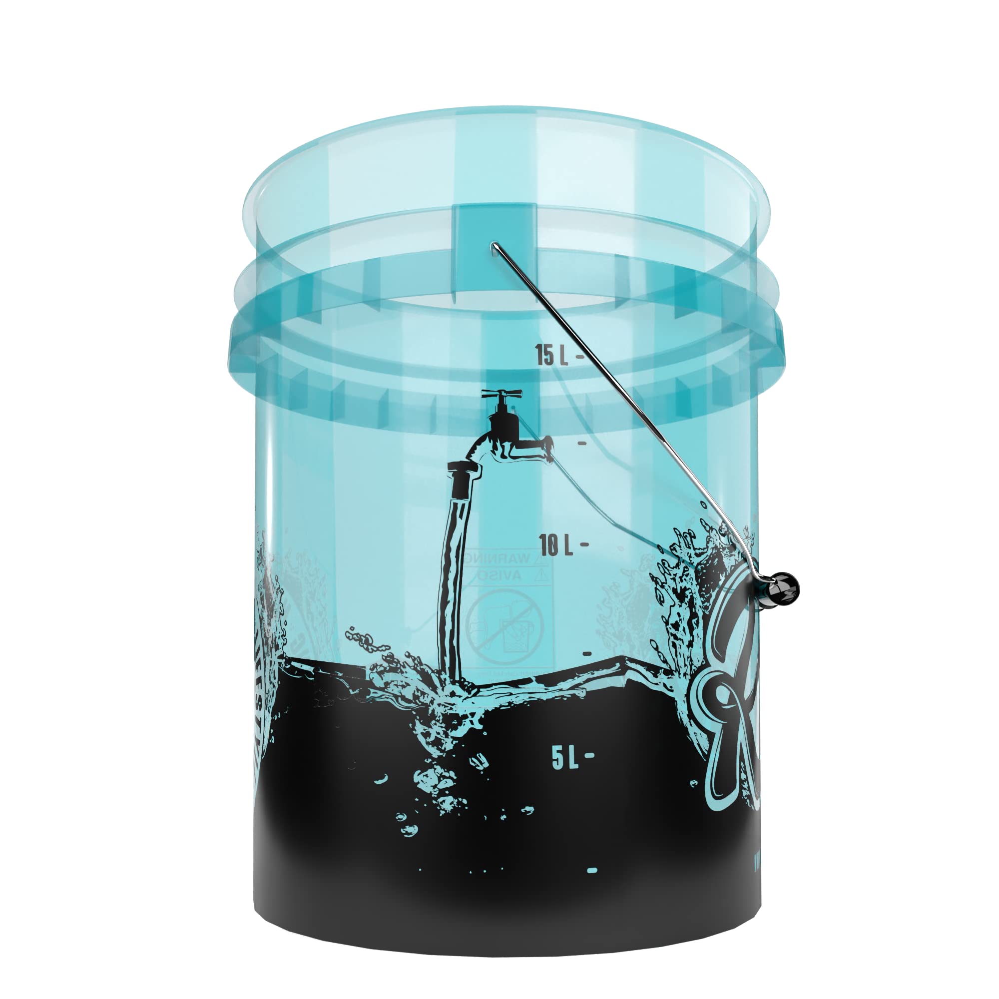 nuke-guys-rinse-bucket-wascheimer-20-liter-transparent image 2