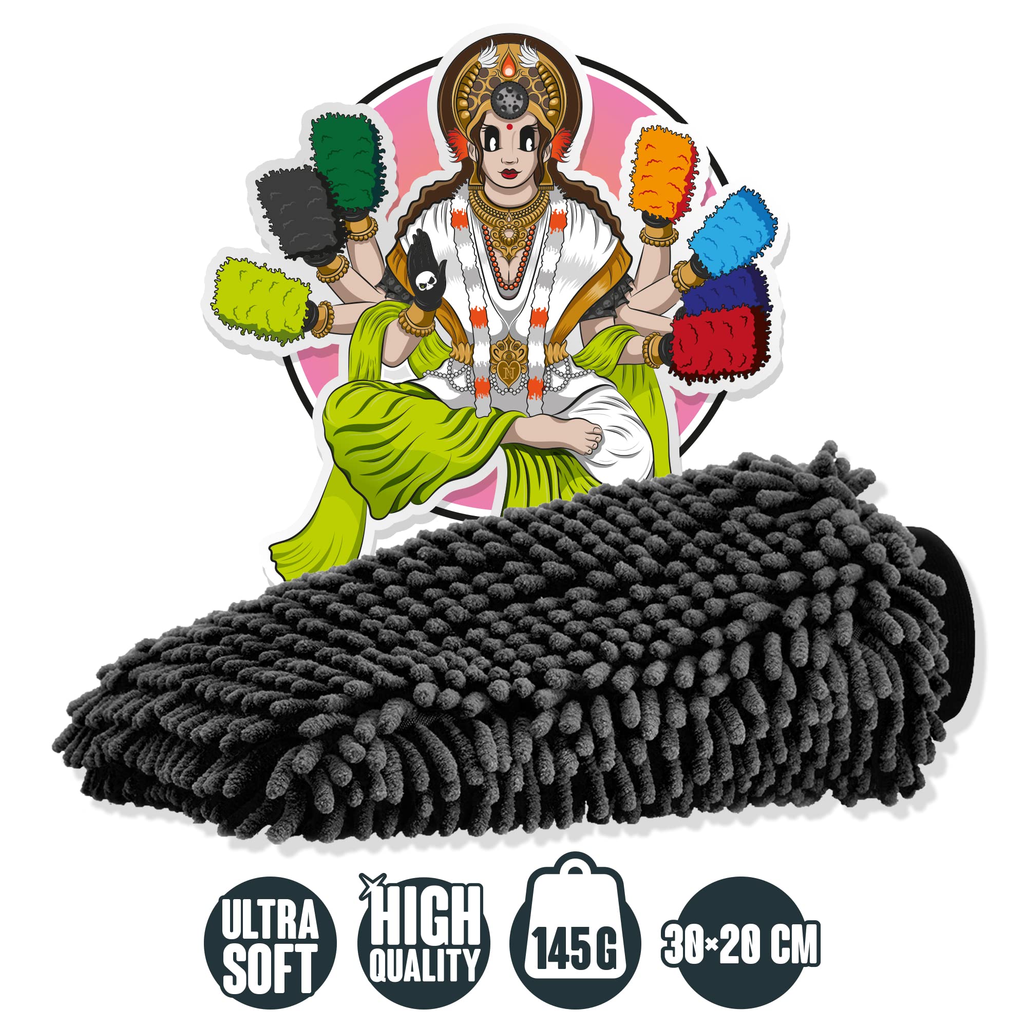 nuke-guys-xl-chenille-waschhandschuh-schwarz-mikrofaser image 2