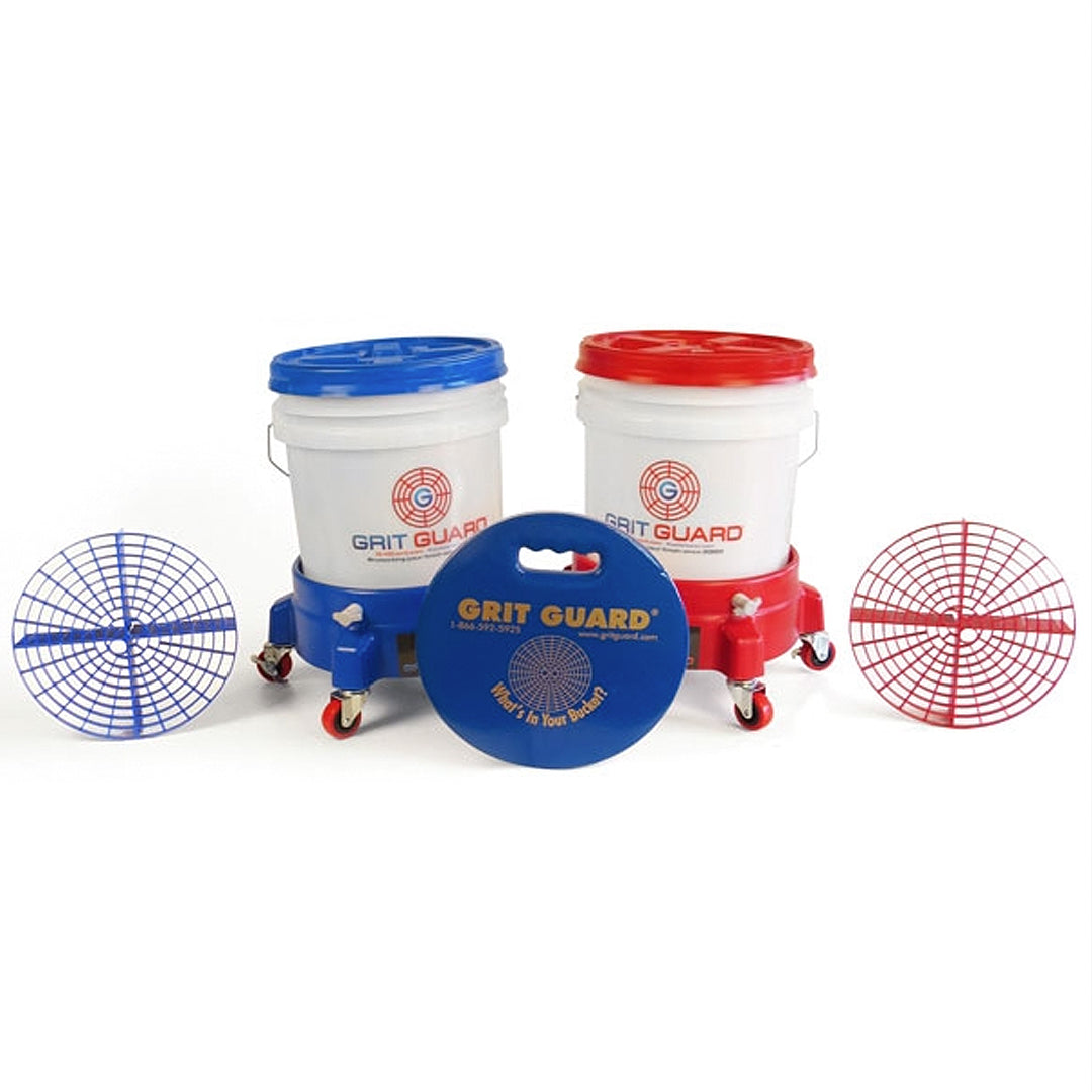 grit-guard-dual-waschsystem-blau-rot-2x19l-mit-dolly image 2