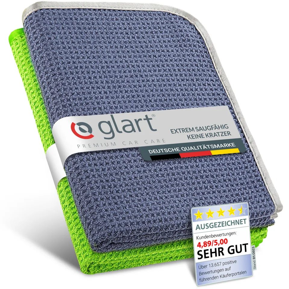 glart-trockent-cher-2er-set-gr-n-70x40-cm-waffelstruktur image 1
